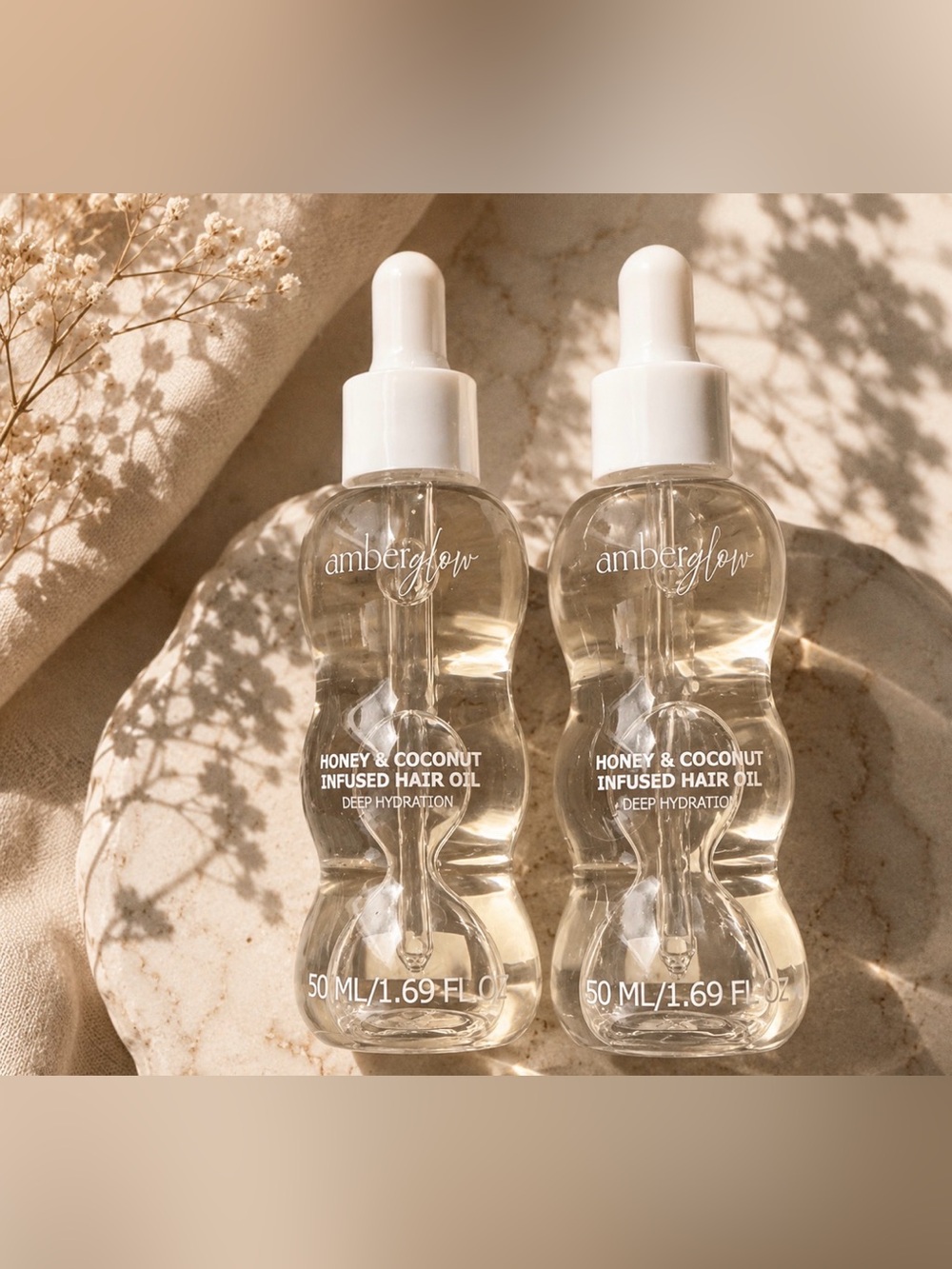 Amberglow Honey & Coconut Infused Hair Oil Deep Hydration